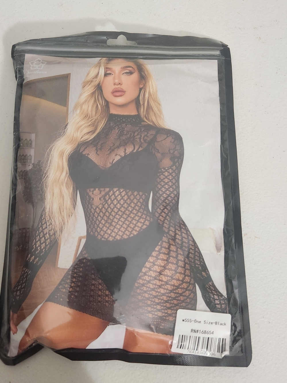 Black Lace Fishnet Bodysuit - Women Intimates